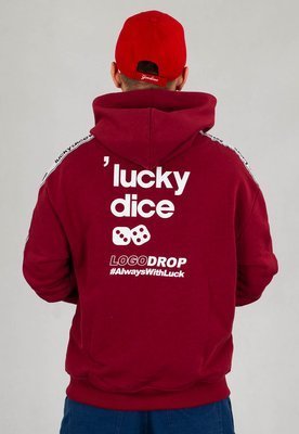 Bluza Lucky Dice Tape #LDAWL bordowa