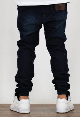 Spodnie Moro Sport Joggery Big Tag Leather guma w pasie mustache wash jeans