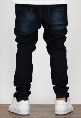 Spodnie Moro Sport Joggery Wave Pocket guma w pasie mustache wash jeans