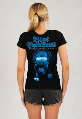 T-Shirt Pit Bull Blue Eyed Devil 21 czarny