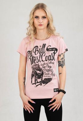 T-Shirt Pit Bull Doggy pudrowy róż
