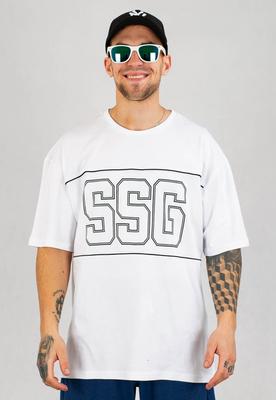 T-Shirt SSG Baggy 99 Piping Outline biały