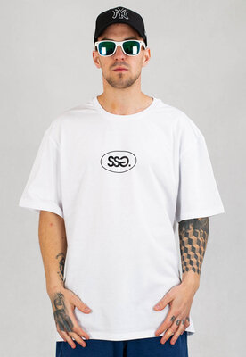 T-Shirt SSG Oval Frame Basic Logo biały