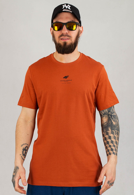 T-shirt 4F M363 brązowy