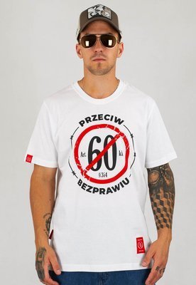 T-shirt Ciemna Strefa Przeciw Bezprawiu biały