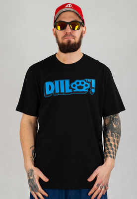 T-shirt Diil Double czarno niebieski