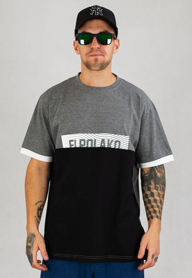 T-shirt El Polako 3CUT szaro czarny