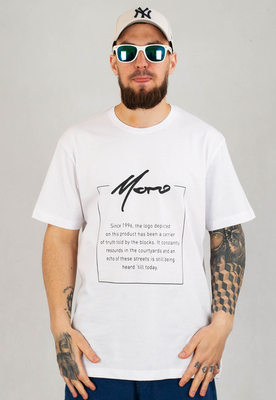 T-shirt Moro Sport Moro Nadruk biały