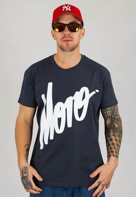 T-shirt Moro Sport Slant Tag grafitowy
