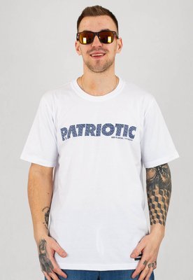 T-shirt Patriotic Futura Fonts biały