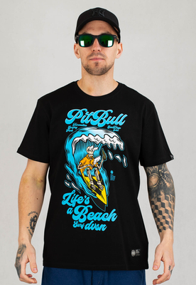 T-shirt Pit Bull Beach czarny