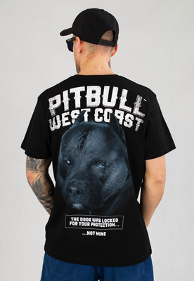 T-shirt Pit Bull Black Dog czarny