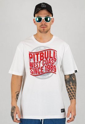 T-shirt Pit Bull California Dog biały 