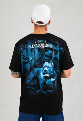 T-shirt Pit Bull City Of Dog czarny