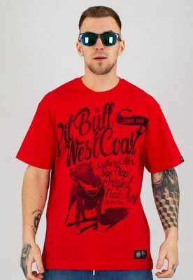 T-shirt Pit Bull Doggy czerwony