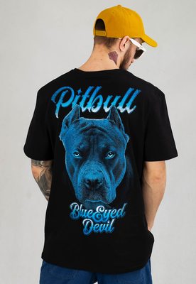 T-shirt Pit Bull Middle Blue Eyed Devil 23 czarny