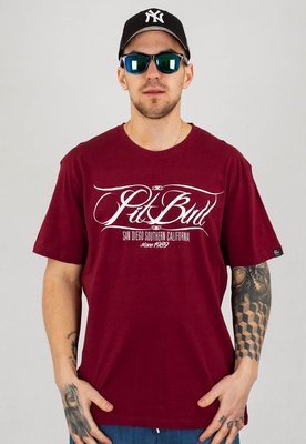 T-shirt Pit Bull Oldschool PB bordowy