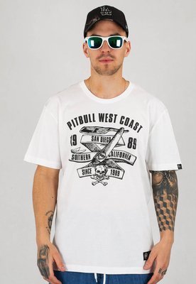 T-shirt Pit Bull Oldschool Razor biały