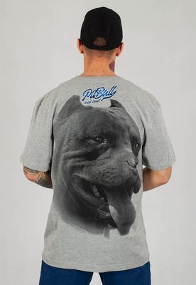 T-shirt Pit Bull Red Nose II szary