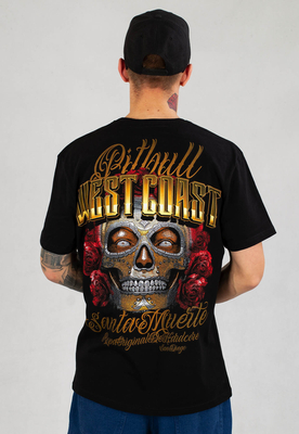 T-shirt Pit Bull Saint Death czarny