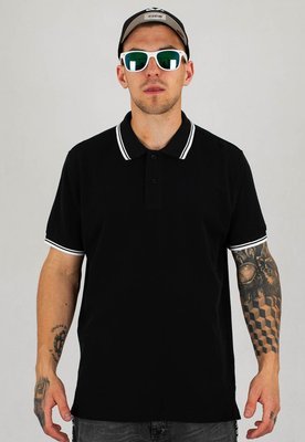 T-shirt Polo Niemaloga Stripes czarno biały