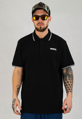 T-shirt Polo Prosto Stomp czarny
