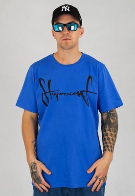T-shirt Stoprocent Big Tag niebiesko czarny
