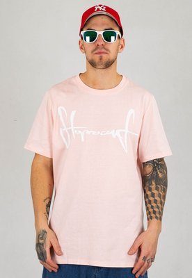 T-shirt Stoprocent Big Tag różowo biały