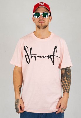 T-shirt Stoprocent Big Tag różowo czarny