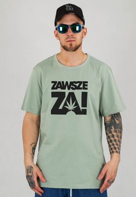T-shirt Stoprocent Regular ZawszeZa20 szaro zielony