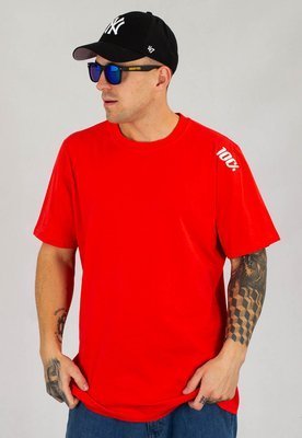 T-shirt Stoprocent Small Sto czerwono biały