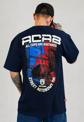 T-shirt Street Autonomy ACAB 3 granatowy