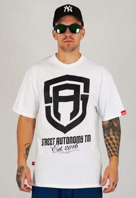 T-shirt Street Autonomy Est 2 biało czarny