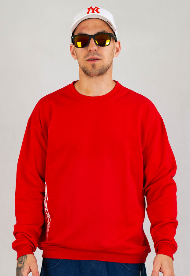 Bluza 2020Cell Ribs czerwono biała