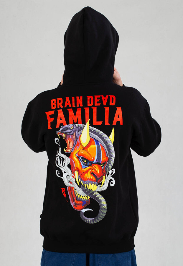 Bluza Brain Dead Familia Samurai Mask Devil Zip czarn