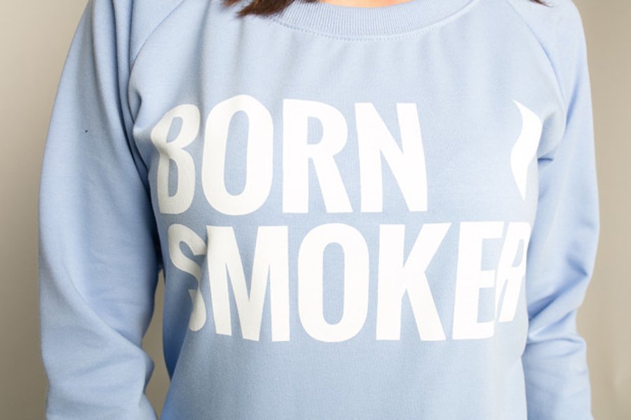 Bluza Diamante Wear Born Smoker niebieska