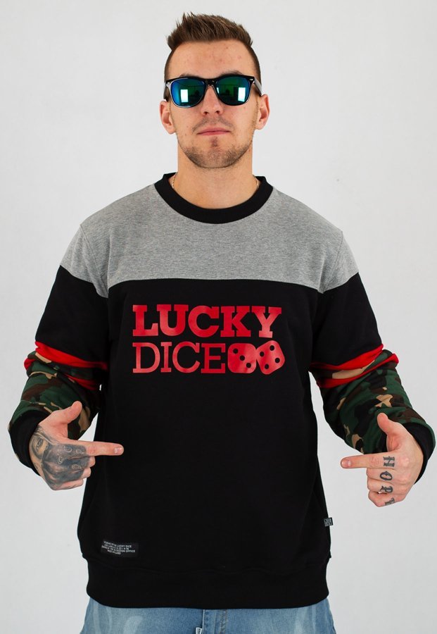 Bluza Lucky Dice College 18 czarna camo