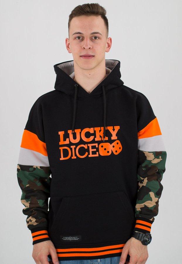 Bluza Lucky Dice Logo Colour camo czarna