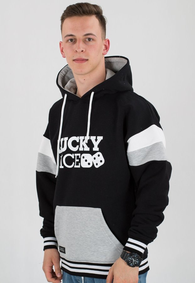 Bluza Lucky Dice Logo Colour czarno szara