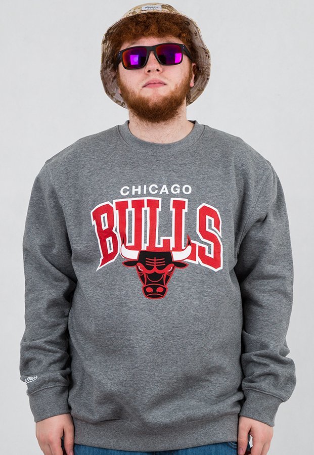 Bluza Mitchell & Ness NBA Arch Chicago Bulls szara