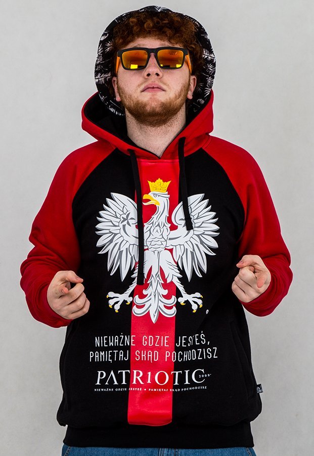 Bluza Patriotic Godło czarno czerwona
