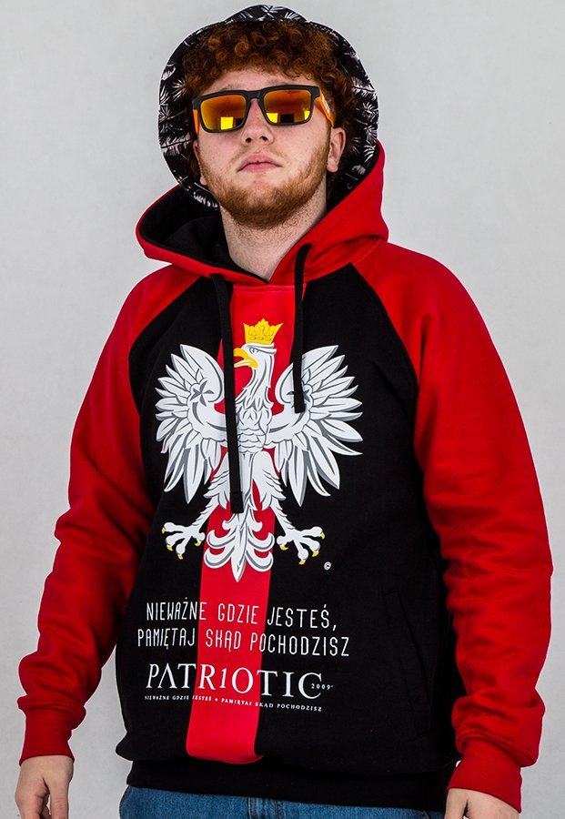 Bluza Patriotic Godło czarno czerwona
