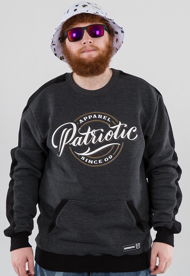 Bluza Patriotic Pat Since grafitowo czarna