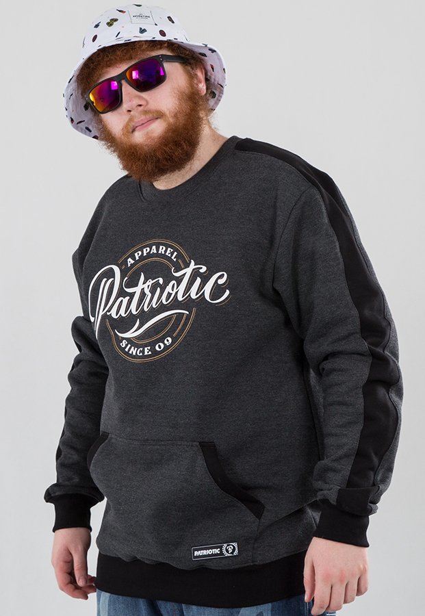 Bluza Patriotic Pat Since grafitowo czarna