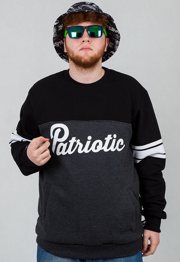 Bluza Patriotic Shoulder grafitowo czarna
