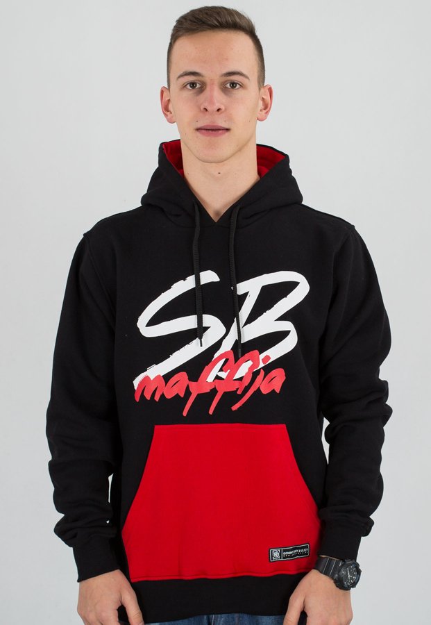 Bluza SB Maffija Big Logo czarno czerwona