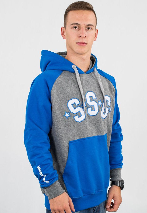 Bluza SSG Premium Double Reglan niebiesko ciemno szara