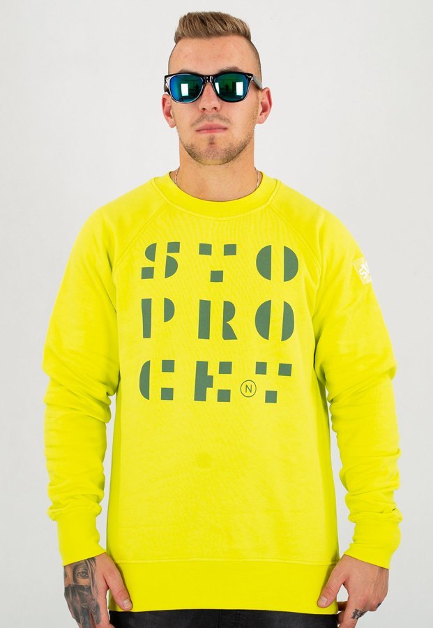 Bluza Stoprocent Stencil toxic żółta