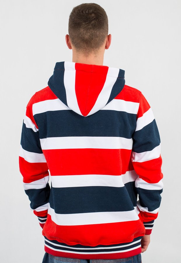 Bluza Stoprocent Stripes 17 niebiesko czerwono biała
