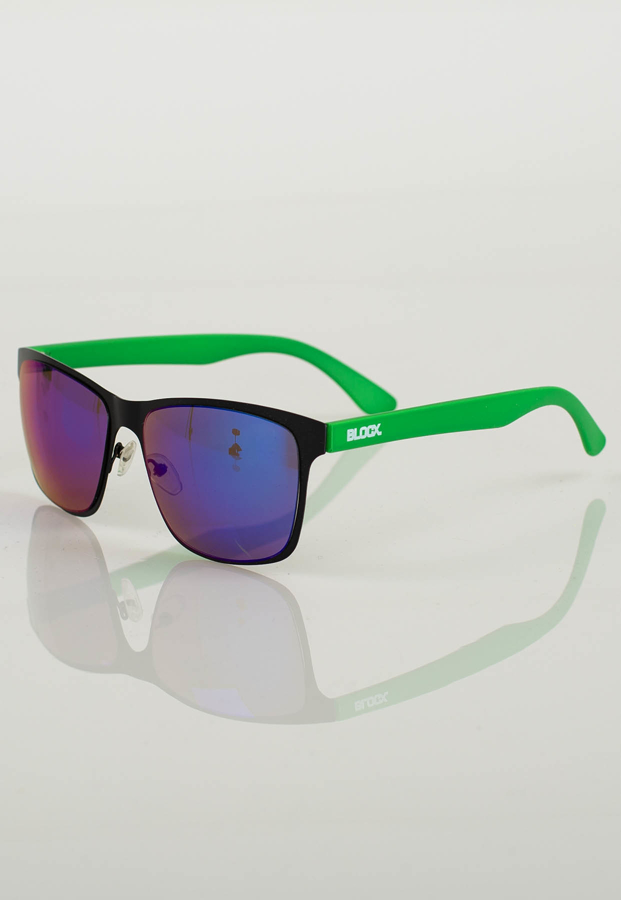 Okulary Blocx Metalic 195 czarno zielone